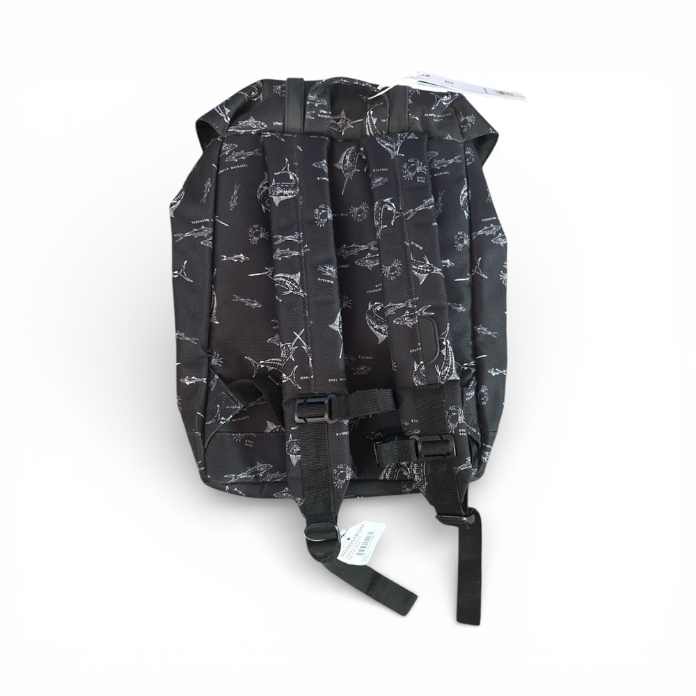 Herschel Supply Company Black Backpack with Swordfish Sailfish Graphic Design - Picture 2 of 8
